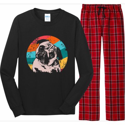 Pug Vintage Style Meaningful Gift Idea Long Sleeve Pajama Set