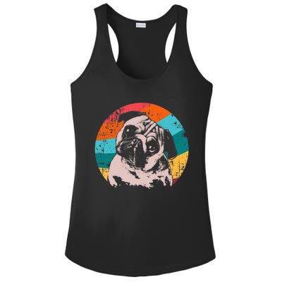 Pug Vintage Style Meaningful Gift Idea Ladies PosiCharge Competitor Racerback Tank