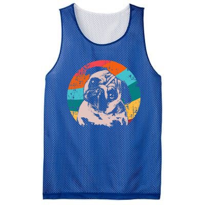 Pug Vintage Style Meaningful Gift Idea Mesh Reversible Basketball Jersey Tank