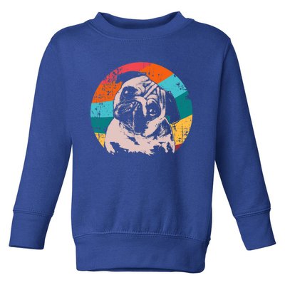 Pug Vintage Style Meaningful Gift Idea Toddler Sweatshirt