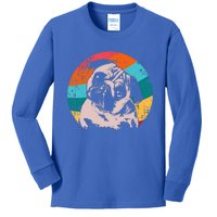 Pug Vintage Style Meaningful Gift Idea Kids Long Sleeve Shirt