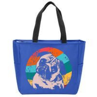 Pug Vintage Style Meaningful Gift Idea Zip Tote Bag