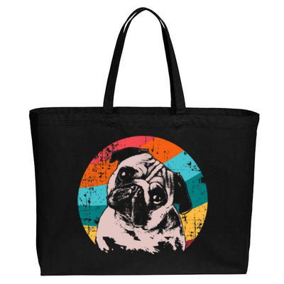 Pug Vintage Style Meaningful Gift Idea Cotton Canvas Jumbo Tote