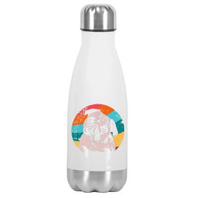 Pug Vintage Style Meaningful Gift Idea Stainless Steel Insulated Water Bottle