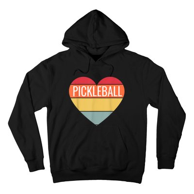 Pickleball Vintage Sunshine Heart Pickle Stuff Design Hoodie