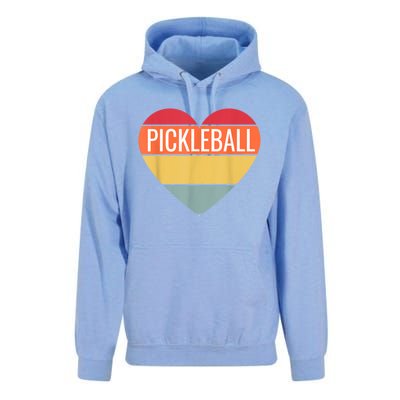 Pickleball Vintage Sunshine Heart Pickle Stuff Design Unisex Surf Hoodie