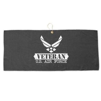 Proud Veteran Stylish Cool Us Air Force Wings Gift Funny Gift Large Microfiber Waffle Golf Towel