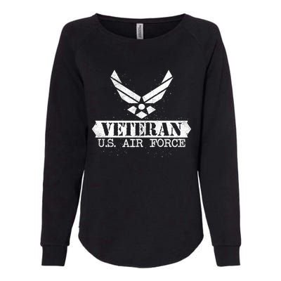 Proud Veteran Stylish Cool Us Air Force Wings Gift Funny Gift Womens California Wash Sweatshirt