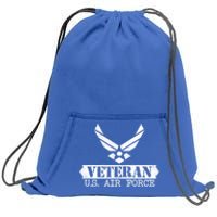 Proud Veteran Stylish Cool Us Air Force Wings Gift Funny Gift Sweatshirt Cinch Pack Bag