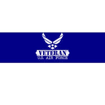 Proud Veteran Stylish Cool Us Air Force Wings Gift Funny Gift Bumper Sticker