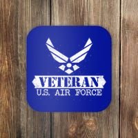 Proud Veteran Stylish Cool Us Air Force Wings Gift Funny Gift Coaster