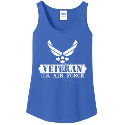 Proud Veteran Stylish Cool Us Air Force Wings Gift Funny Gift Ladies Essential Tank