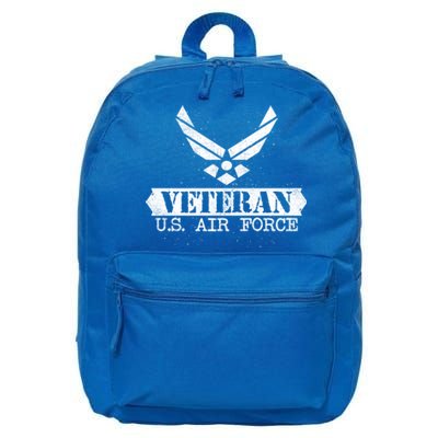 Proud Veteran Stylish Cool Us Air Force Wings Gift Funny Gift 16 in Basic Backpack