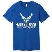 Proud Veteran Stylish Cool Us Air Force Wings Gift Funny Gift Premium T-Shirt