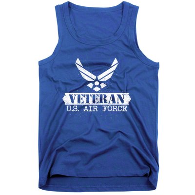 Proud Veteran Stylish Cool Us Air Force Wings Gift Funny Gift Tank Top