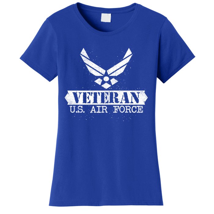 Proud Veteran Stylish Cool Us Air Force Wings Gift Funny Gift Women's T-Shirt