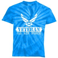 Proud Veteran Stylish Cool Us Air Force Wings Gift Funny Gift Kids Tie-Dye T-Shirt