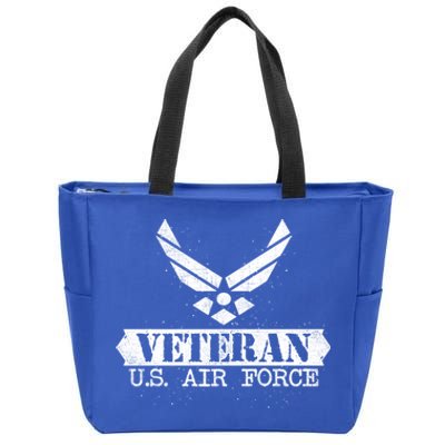 Proud Veteran Stylish Cool Us Air Force Wings Gift Funny Gift Zip Tote Bag