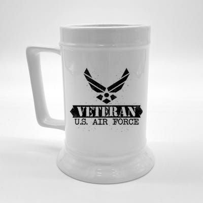 Proud Veteran Stylish Cool Us Air Force Wings Gift Funny Gift Beer Stein