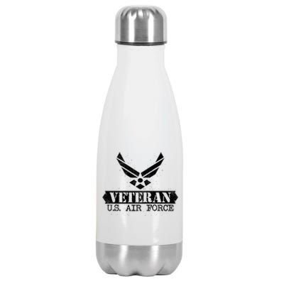 Proud Veteran Stylish Cool Us Air Force Wings Gift Funny Gift Stainless Steel Insulated Water Bottle