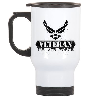 Proud Veteran Stylish Cool Us Air Force Wings Gift Funny Gift Stainless Steel Travel Mug