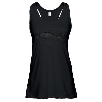 Pompano Vintage Style Pompano Fishing Retro Gift Ladies Essential Flowy Tank