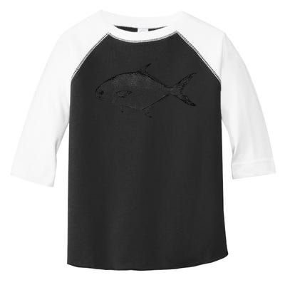 Pompano Vintage Style Pompano Fishing Retro Gift Toddler Fine Jersey T-Shirt