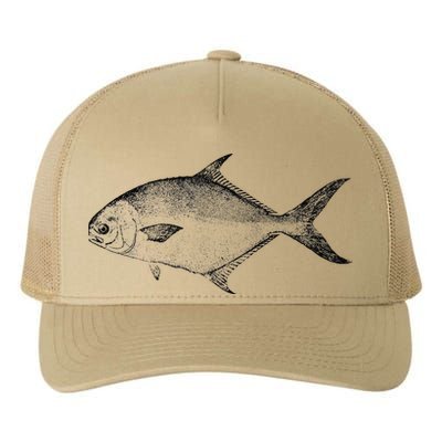 Pompano Vintage Style Pompano Fishing Retro Gift Yupoong Adult 5-Panel Trucker Hat