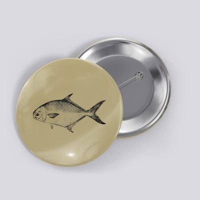 Pompano Vintage Style Pompano Fishing Retro Gift Button