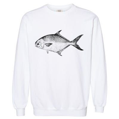 Pompano Vintage Style Pompano Fishing Retro Gift Garment-Dyed Sweatshirt