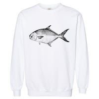 Pompano Vintage Style Pompano Fishing Retro Gift Garment-Dyed Sweatshirt