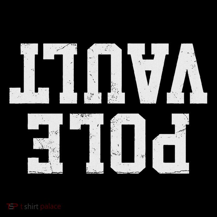 Pole Vault S 's Black Distressed Modern Funny Pole Vault T-Shirt
