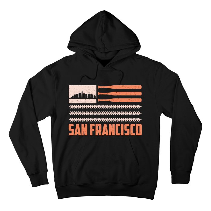 Patriotic Vintage San Francisco Baseball Flag Hoodie