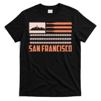 Patriotic Vintage San Francisco Baseball Flag T-Shirt