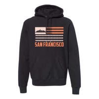 Patriotic Vintage San Francisco Baseball Flag Premium Hoodie