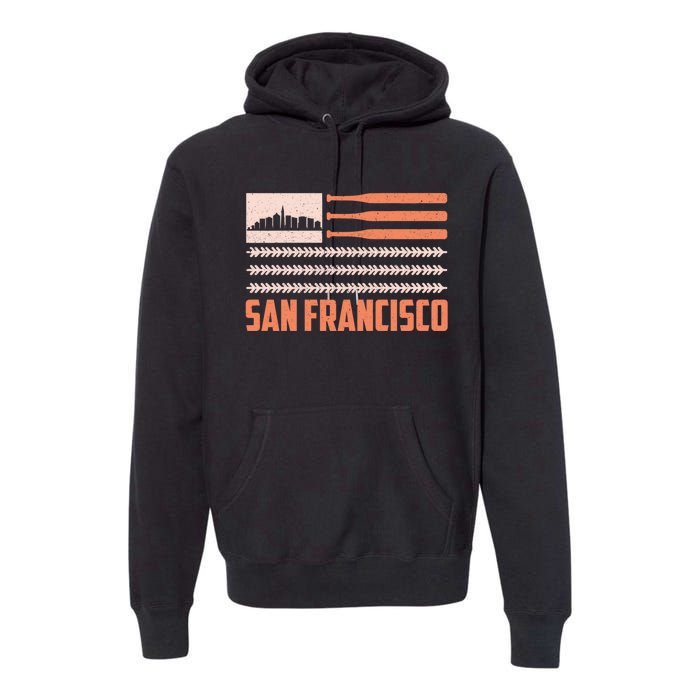 Patriotic Vintage San Francisco Baseball Flag Premium Hoodie