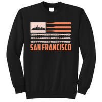 Patriotic Vintage San Francisco Baseball Flag Tall Sweatshirt