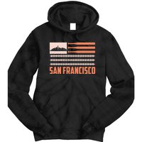 Patriotic Vintage San Francisco Baseball Flag Tie Dye Hoodie