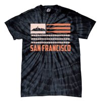 Patriotic Vintage San Francisco Baseball Flag Tie-Dye T-Shirt