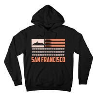 Patriotic Vintage San Francisco Baseball Flag Tall Hoodie