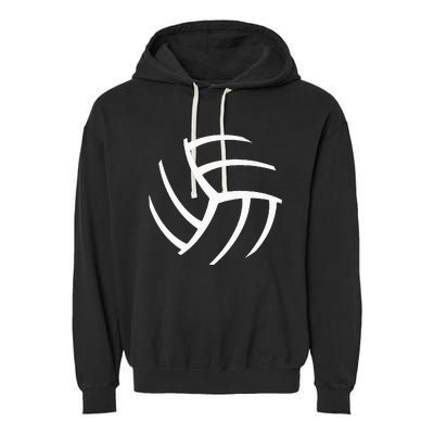 Plain Volleyball Seams Volleyball Player Coaches Sports Gift Garment-Dyed Fleece Hoodie