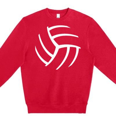 Plain Volleyball Seams Volleyball Player Coaches Sports Gift Premium Crewneck Sweatshirt