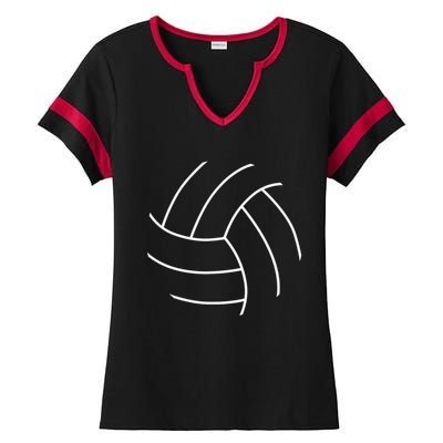 Plain Volleyball Seams Volleyball Player Ladies Halftime Notch Neck Tee