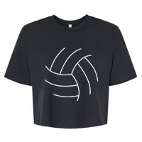 Plain Volleyball Seams Volleyball Player Bella+Canvas Jersey Crop Tee