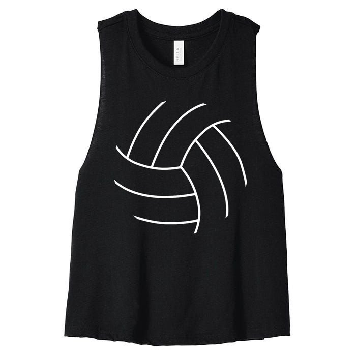 Plain Volleyball Seams Volleyball Player Women's Racerback Cropped Tank