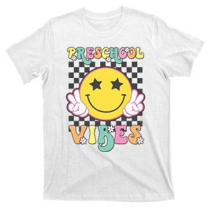 Preschool Vibes Smile Face Back To School Preschool Girl T-Shirt