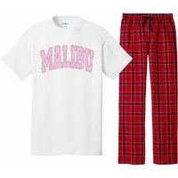 Preppy Varsity Style Pink Malibu California Trendy Pajama Set