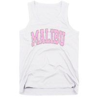 Preppy Varsity Style Pink Malibu California Trendy Tank Top