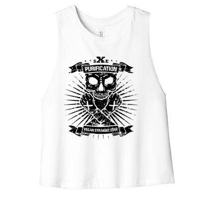 Purification Vegan Straight Edge Women's Racerback Cropped Tank