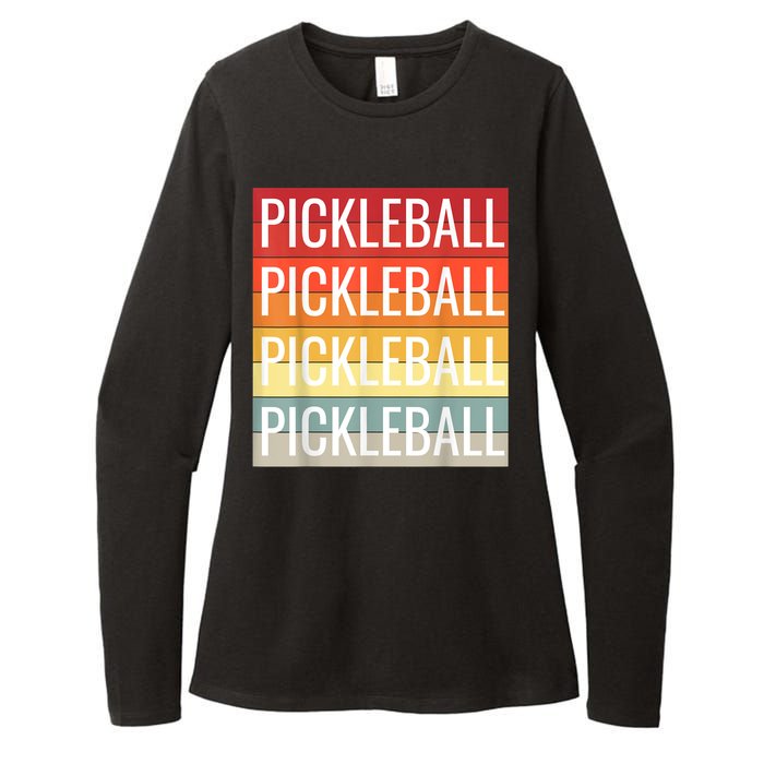 Pickleball Vintage Sunshine Design A Sports Lover Womens CVC Long Sleeve Shirt